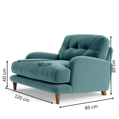 Sugar Sofa - Loveseat - Arctic Blue