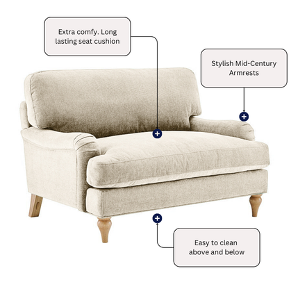 Lemon - Loveseat Sofa - Beige