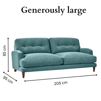 Sugar Sofa - 3 Seater - Arctic Blue