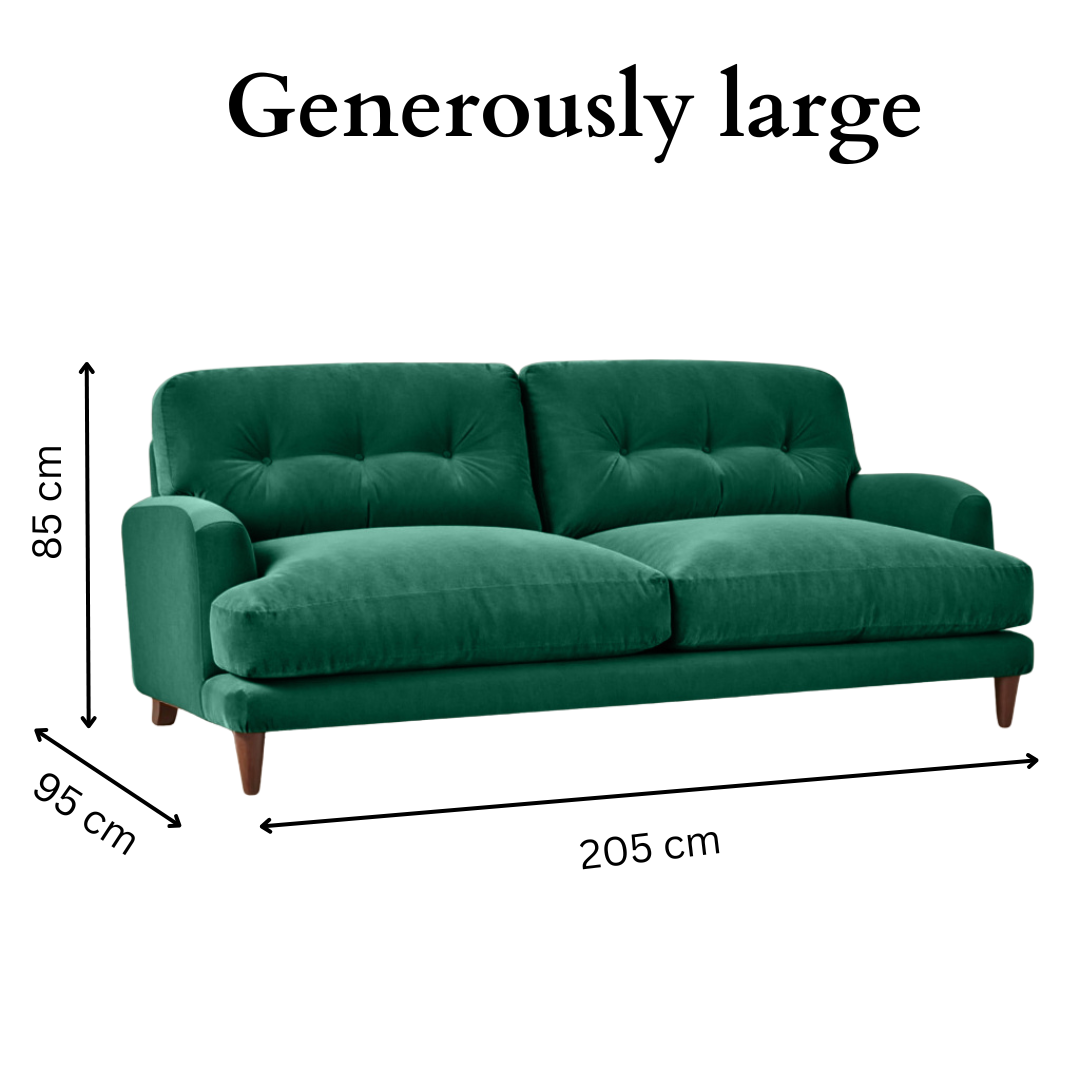 Sugar Sofa - 3 Seater - Forest Green