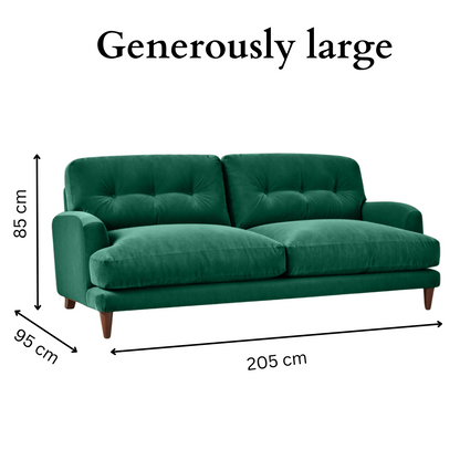 Sugar Sofa - 3 Seater - Forest Green