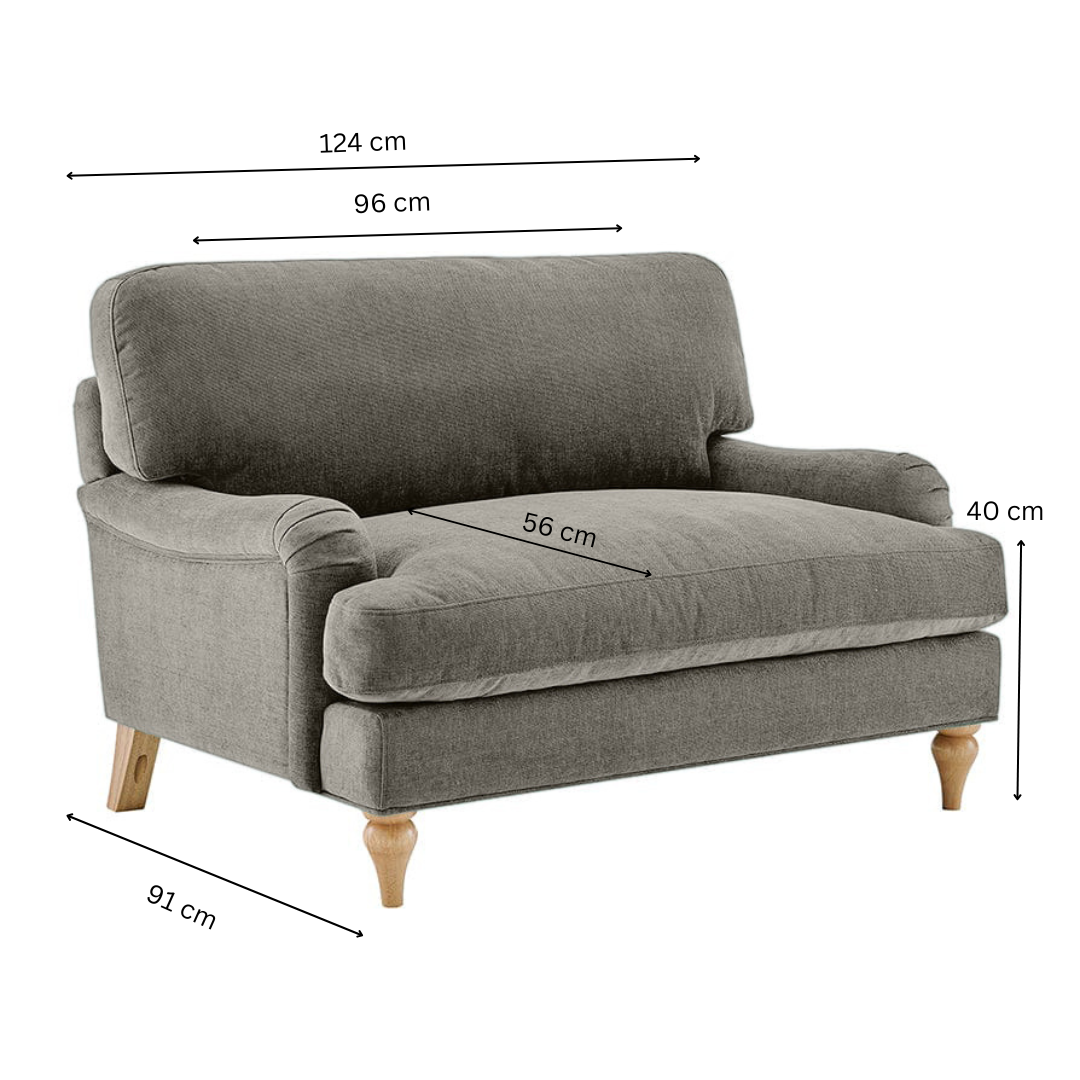 Lemon - Loveseat Sofa - Grey