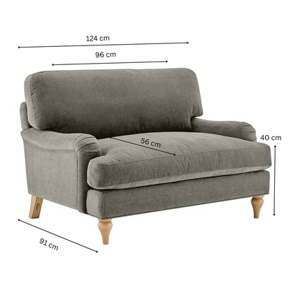 Lemon - Loveseat Sofa - Grey