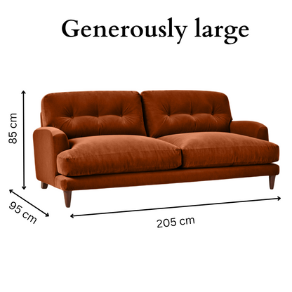 Sugar Sofa - 3 Seater - Copper