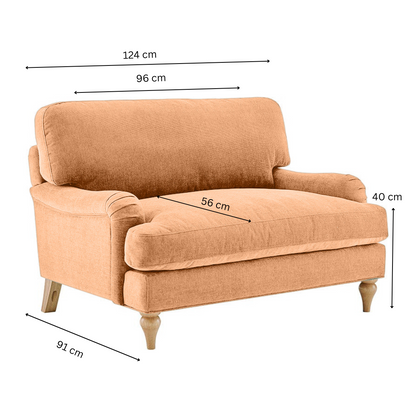 Lemon - Loveseat Sofa - Light Orange