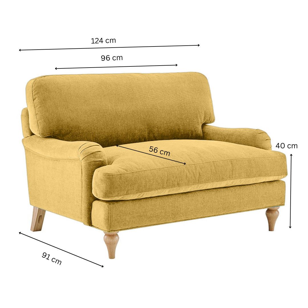 Lemon - Loveseat Sofa - Mustard