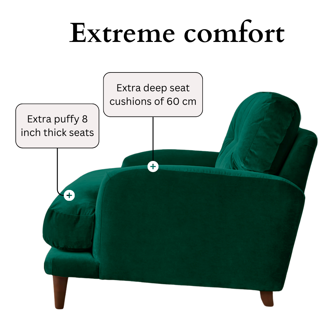 Sugar Sofa - Loveseat - Forest Green