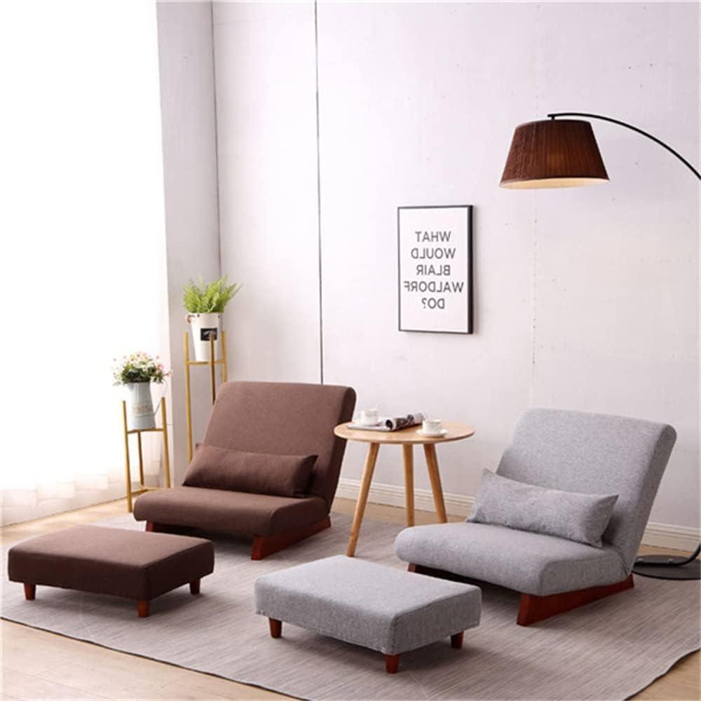 Borneo with Pouffe - Floor Sofa and Lounger (Brown) - CosyLabs