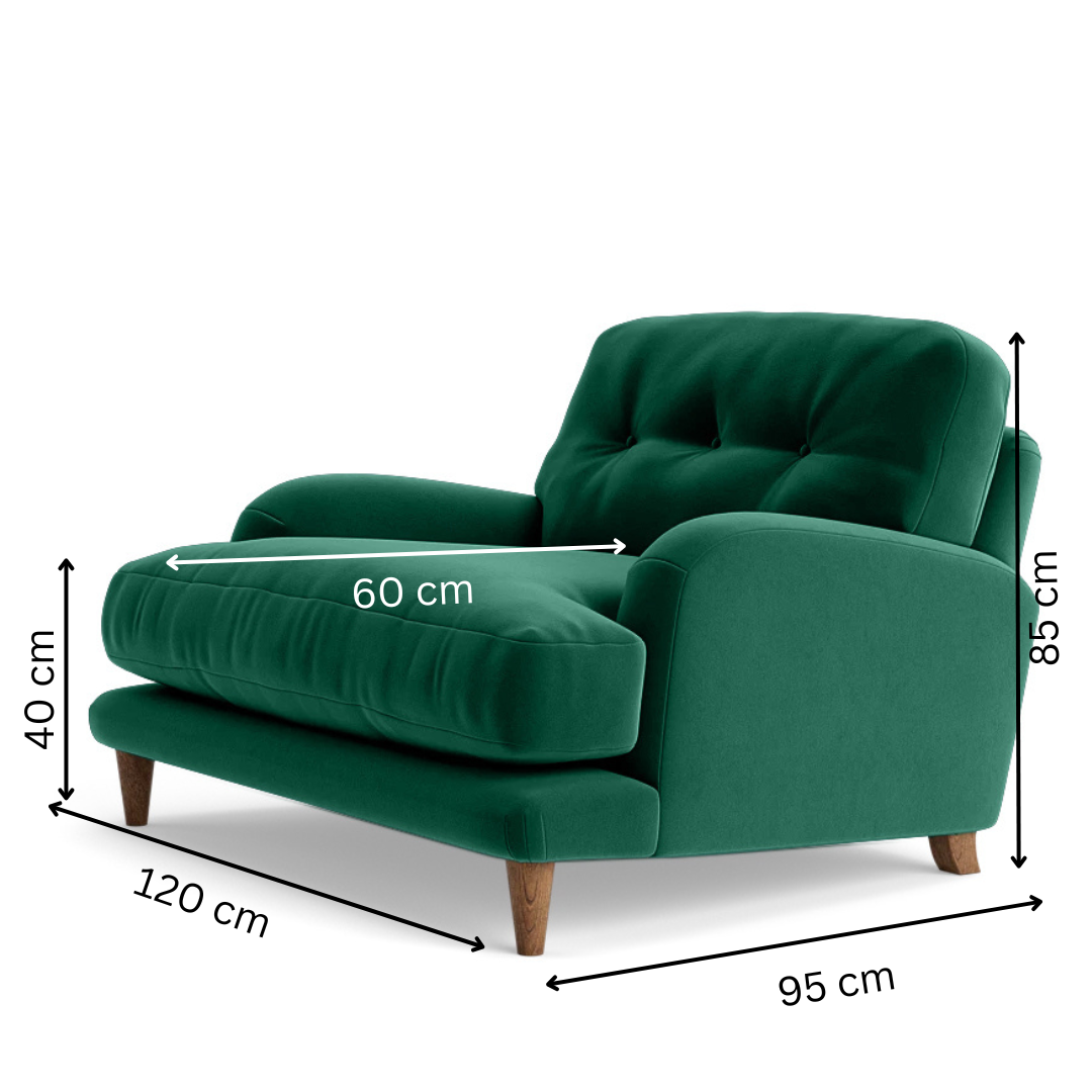 Sugar Sofa - Loveseat - Forest Green