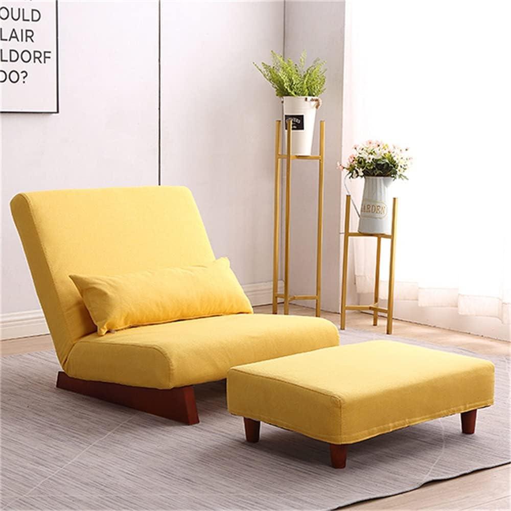 Borneo with Pouffe - Floor Sofa and Lounger (Yellow) - CosyLabs