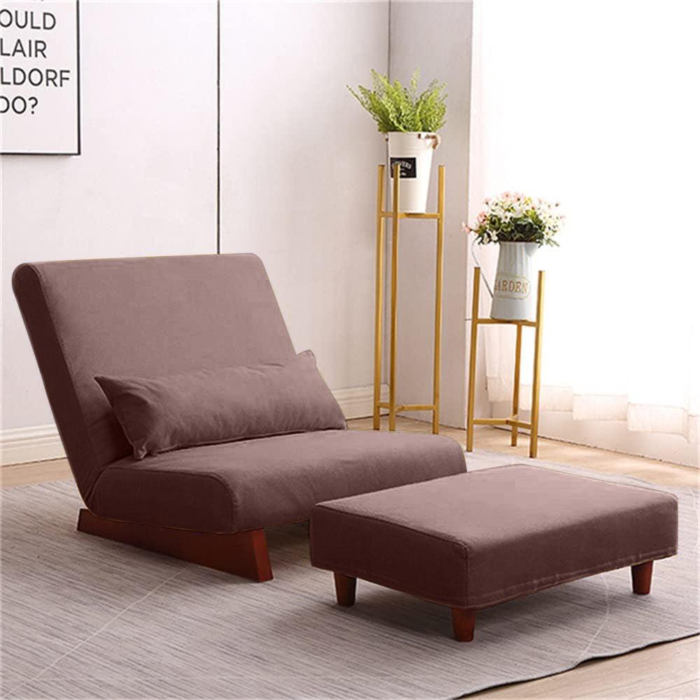 Borneo with Pouffe - Floor Sofa and Lounger (Brown) - CosyLabs