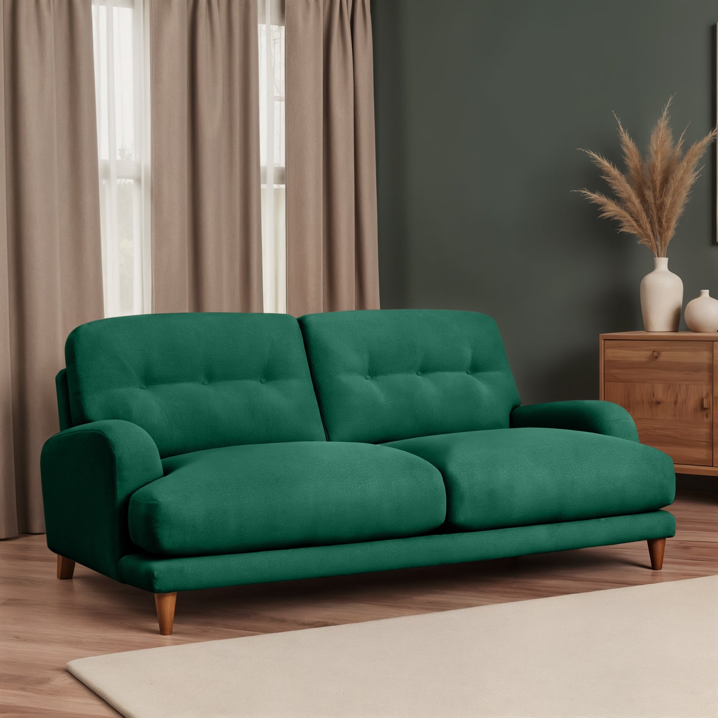 Sugar Sofa - 2 Seater - Forest Green