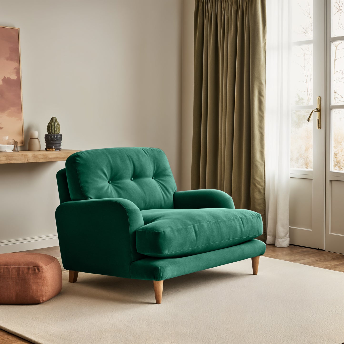 Sugar Sofa - Loveseat - Forest Green