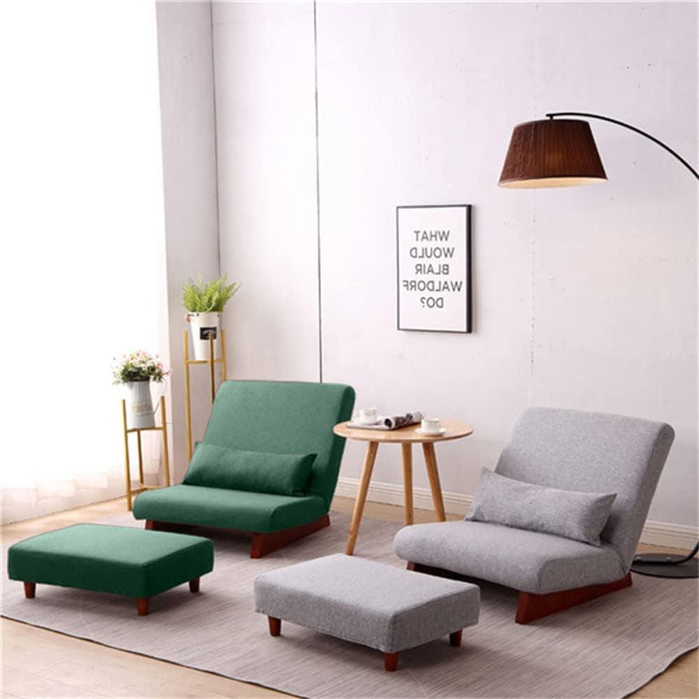 Borneo with Pouffe - Floor Sofa and Lounger (Dark Green) - CosyLabs