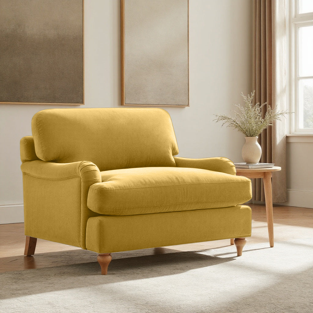 Lemon - Loveseat Sofa - Mustard