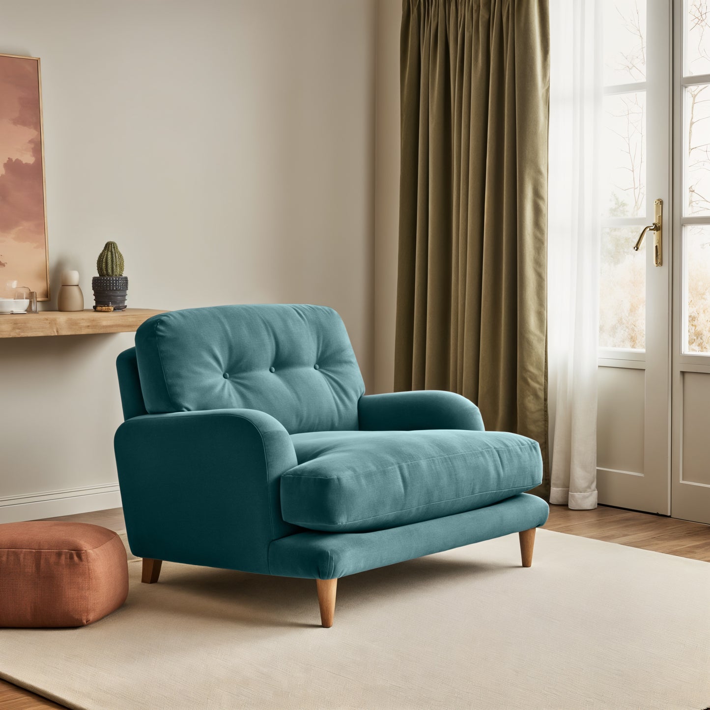 Sugar Sofa - Loveseat - Arctic Blue