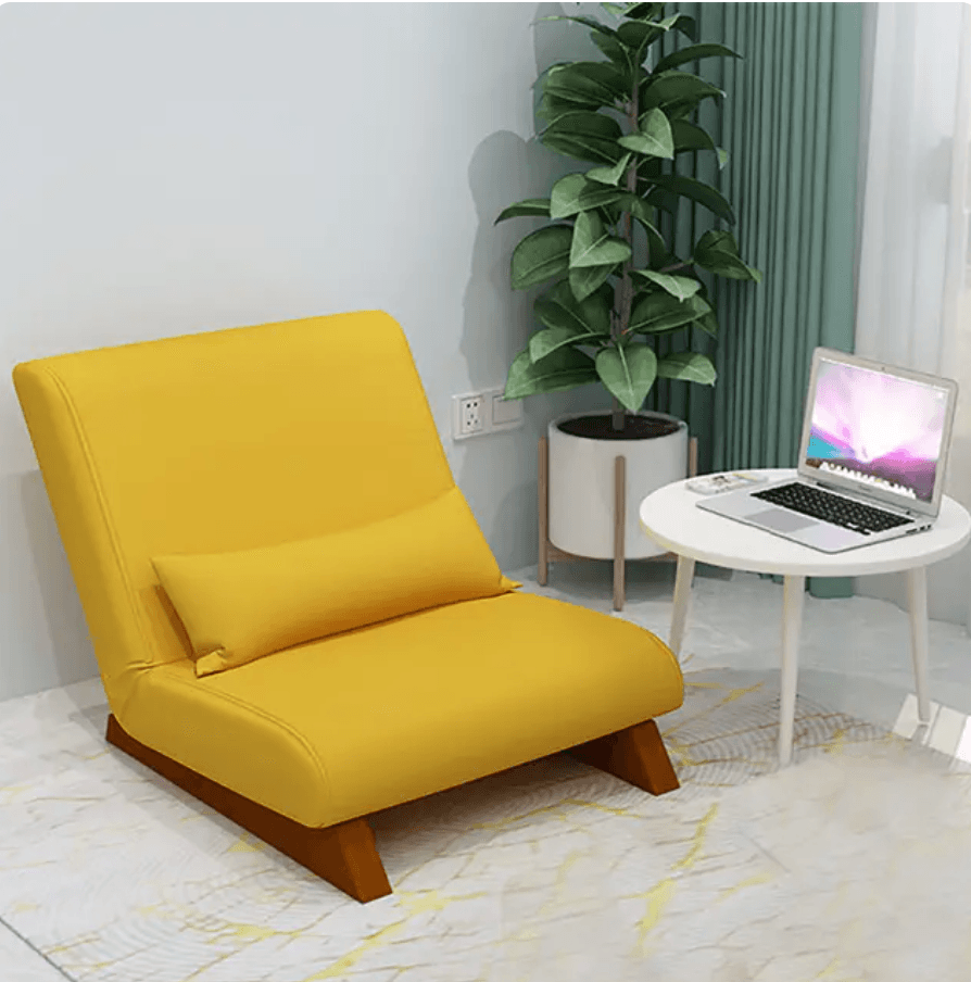 Borneo with Pouffe - Floor Sofa and Lounger (Yellow) - CosyLabs