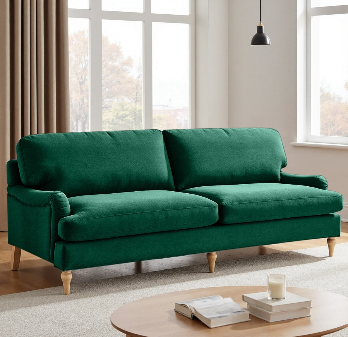 Lemon Sofa - 3 Seater - Forest Green